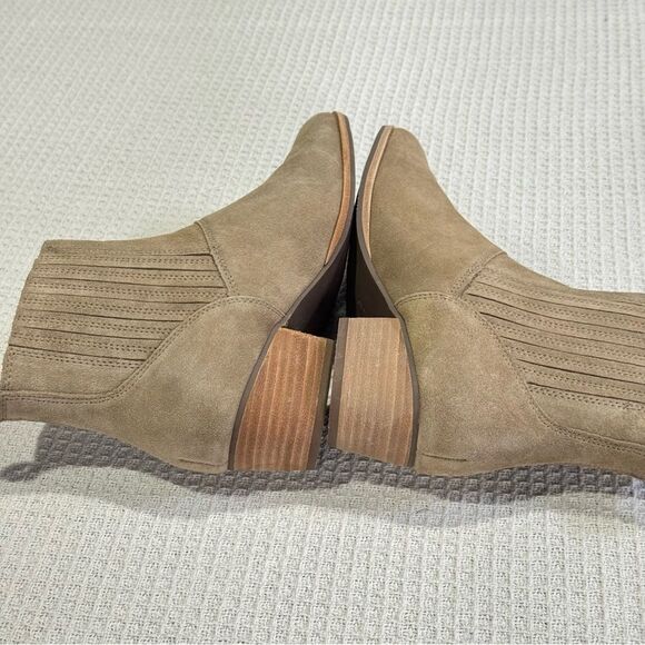 Hush Puppies Sierra Chelsea Suade Taupe Ankle Boots Women's Size 8 M New - Picture 4 of 6